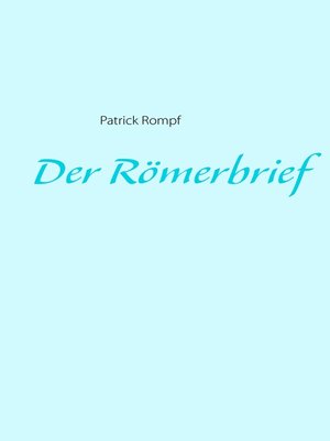 cover image of Der Römerbrief